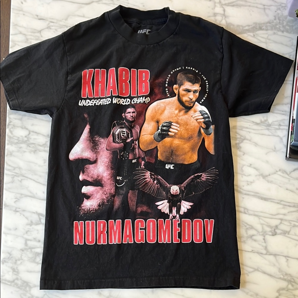 UFC Black and Red Short Sleeve Tee